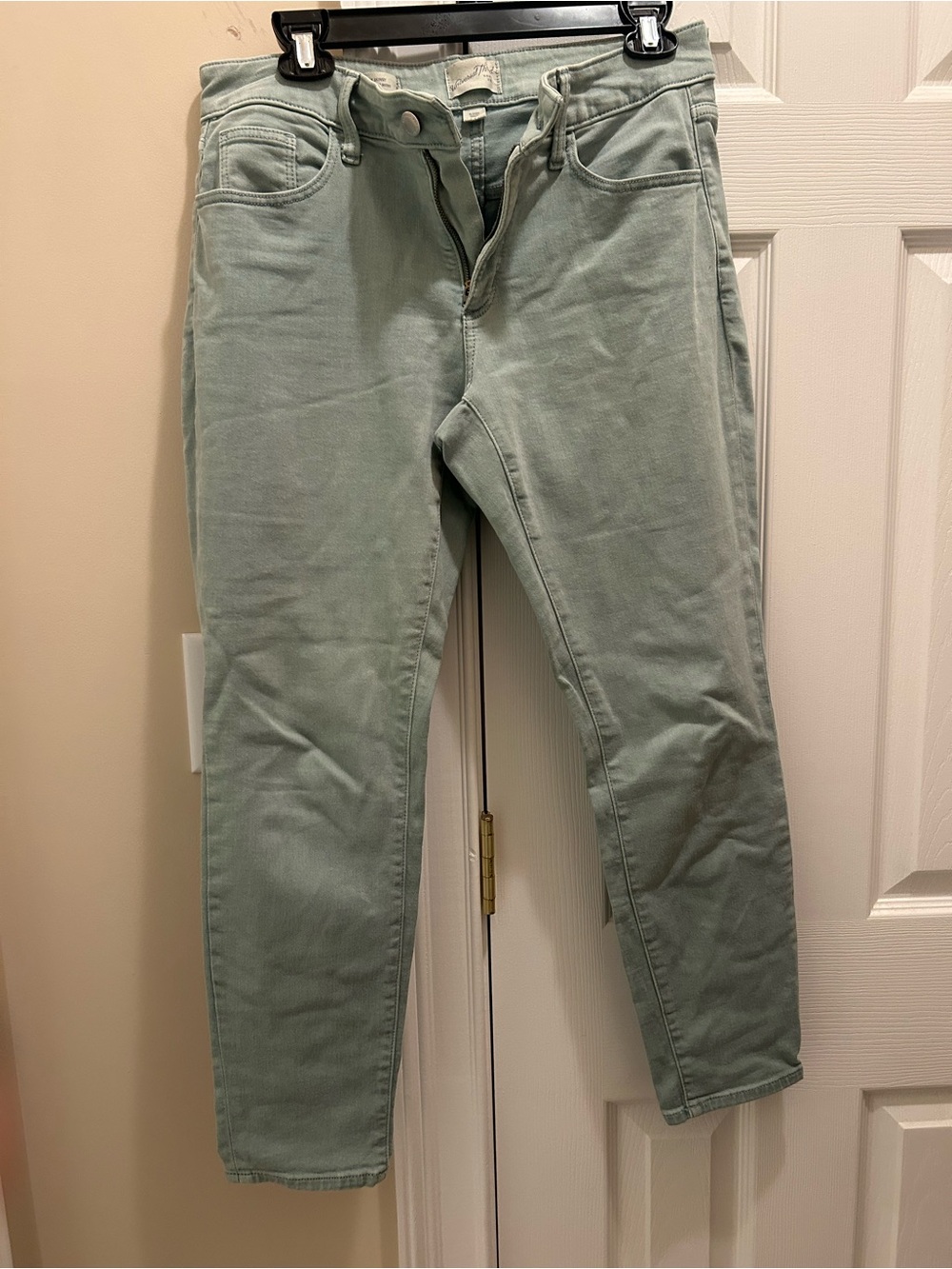 Women’s Universal Thread Mint Green Mid-Rise Skinny Jeans in size 8 short
